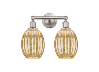 Edison Two Light Bath Vanity in Brushed Satin Nickel (405|616-2W-SN-G459-6ME)