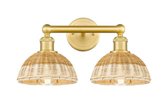 Edison Two Light Bath Vanity in Satin Gold (405|616-2W-SG-NBD2-75-NAT)