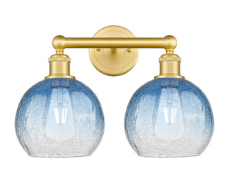 Edison Two Light Bath Vanity in Satin Gold (405|616-2W-SG-G483-8SB)