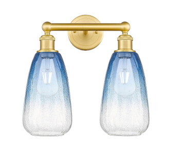 Edison Two Light Bath Vanity in Satin Gold (405|616-2W-SG-G480-6SB)