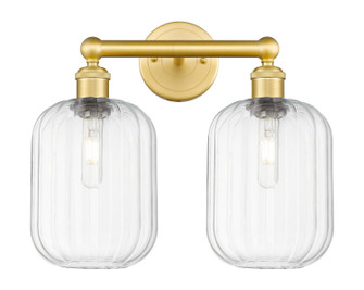 Edison Two Light Bath Vanity in Satin Gold (405|616-2W-SG-G460-7CL)