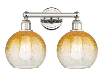 Edison Two Light Bath Vanity in Polished Nickel (405|616-2W-PN-G483-8AM)