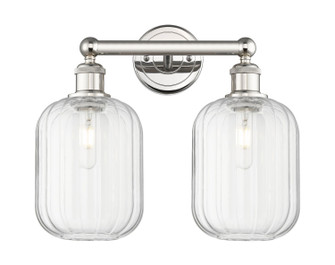 Edison Two Light Bath Vanity in Polished Nickel (405|616-2W-PN-G460-7CL)