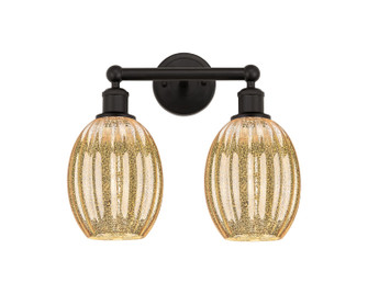 Edison Two Light Bath Vanity in Oil Rubbed Bronze (405|616-2W-OB-G459-6ME)