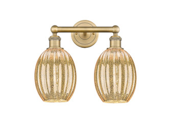 Edison Two Light Bath Vanity in Brushed Brass (405|616-2W-BB-G459-6ME)