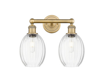 Edison Two Light Bath Vanity in Brushed Brass (405|616-2W-BB-G459-6CL)