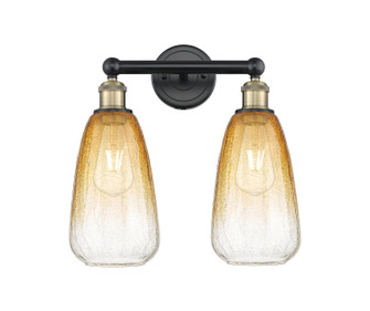 Edison Two Light Bath Vanity in Black Antique Brass (405|616-2W-BAB-G480-6AM)