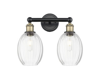 Edison Two Light Bath Vanity in Black Antique Brass (405|616-2W-BAB-G459-6CL)