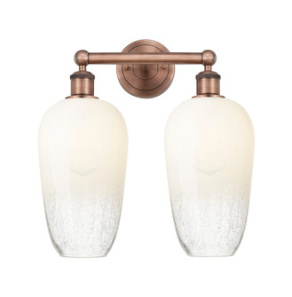 Edison Two Light Bath Vanity in Antique Copper (405|616-2W-AC-G484-7OP)