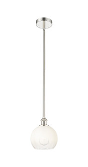 Edison One Light Mini Pendant in Polished Nickel (405|616-1S-PN-G483-8OP)