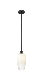 Edison One Light Mini Pendant in Matte Black (405|616-1S-BK-G484-7OP)