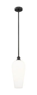 Edison One Light Mini Pendant in Matte Black (405|616-1S-BK-G456-8WH)