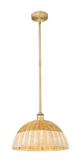 Edison One Light Mini Pendant in Brushed Brass (405|616-1S-BB-NBD2-16-NAT)