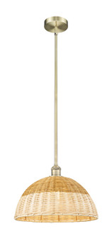 Edison One Light Mini Pendant in Antique Brass (405|616-1S-AB-NBD2-16-NAT)