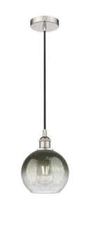 Edison One Light Mini Pendant in Polished Nickel (405|616-1P-PN-G483-8SL)