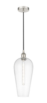 Edison One Light Mini Pendant in Polished Nickel (405|616-1P-PN-G456-8CL)