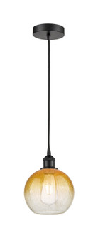 Edison One Light Mini Pendant in Matte Black (405|616-1P-BK-G483-8AM)