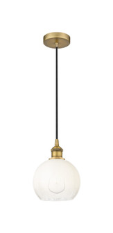 Edison One Light Mini Pendant in Brushed Brass (405|616-1P-BB-G483-8OP)
