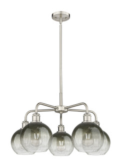 Ballston Five Light Chandelier in Satin Nickel (405|516-5CR-SN-G483-8SL)