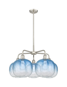Ballston Five Light Chandelier in Satin Nickel (405|516-5CR-SN-G481-10SB)