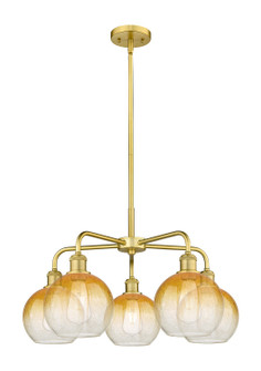 Ballston Five Light Chandelier in Satin Gold (405|516-5CR-SG-G483-8AM)