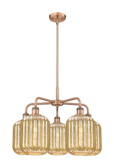 Ballston Five Light Chandelier in Antique Copper (405|516-5CR-AC-G460-7ME)