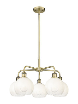 Ballston Five Light Chandelier in Antique Brass (405|516-5CR-AB-G483-8OP)