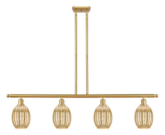 Ballston Four Light Island Pendant in Satin Gold (405|516-4I-SG-G459-6ME)