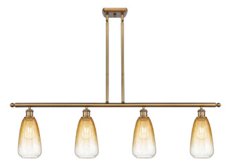 Ballston Four Light Island Pendant in Brushed Brass (405|516-4I-BB-G480-6AM)