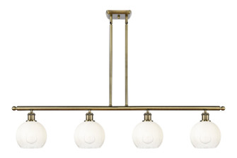 Ballston Four Light Island Pendant in Antique Brass (405|516-4I-AB-G483-8OP)
