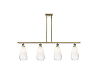 Ballston Four Light Island Pendant in Antique Brass (405|516-4I-AB-G480-6OP)