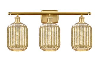 Ballston Three Light Bath Vanity in Satin Gold (405|516-3W-SG-G460-7ME)