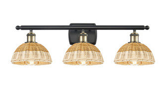 Ballston Three Light Bath Vanity in Black Antique Brass (405|516-3W-BAB-NBD2-75-NAT)