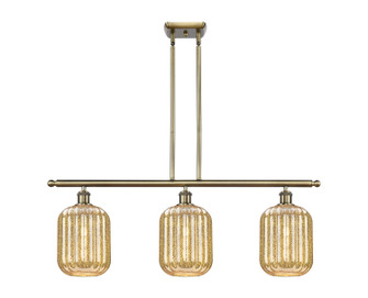 Ballston Three Light Island Pendant in Antique Brass (405|516-3I-AB-G460-7ME)