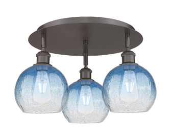 Ballston Three Light Semi-Flush Mount in Oil Rubbed Bronze (405|516-3C-OB-G483-8SB)
