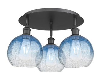 Ballston Three Light Semi-Flush Mount in Matte Black (405|516-3C-BK-G483-8SB)