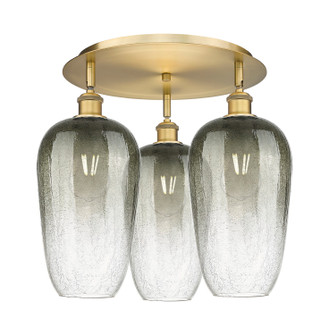 Ballston Three Light Semi-Flush Mount in Brushed Brass (405|516-3C-BB-G484-7SL)