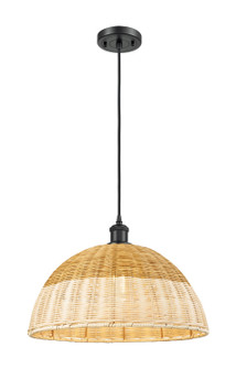 Ballston One Light Mini Pendant in Matte Black (405|516-1P-BK-NBD2-16-NAT)
