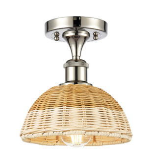 Ballston One Light Semi-Flush Mount in Polished Nickel (405|516-1C-PN-NBD2-75-NAT)