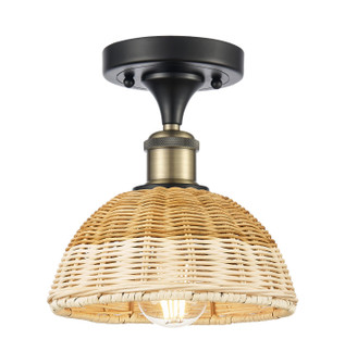 Ballston One Light Semi-Flush Mount in Black Antique Brass (405|516-1C-BAB-NBD2-75-NAT)
