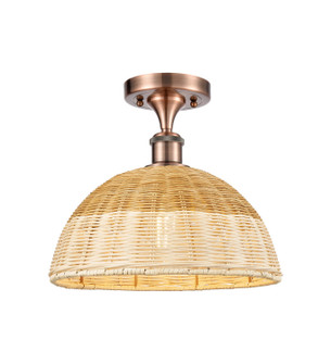 Ballston One Light Semi-Flush Mount in Antique Copper (405|516-1C-AC-NBD2-12-NAT)