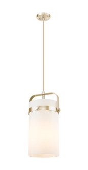 Downtown Urban One Light Mini Pendant in Champagne Bronze (405|413-1PM-CB-G413-1S-8WH)