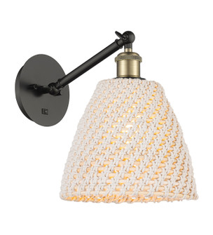 Ballston One Light Wall Sconce in Black Antique Brass (405|317-1W-BAB-NBD-9-NAT)