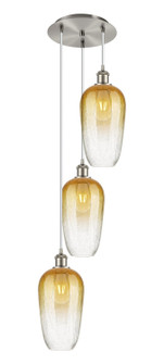 Ballston Three Light Pendant in Brushed Satin Nickel (405|113B-3P-SN-G484-7AM)