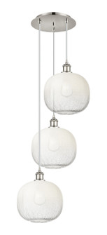 Ballston Three Light Pendant in Polished Nickel (405|113B-3P-PN-G481-10OP)