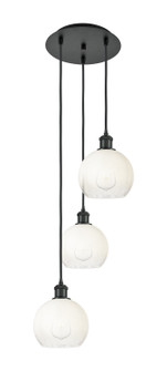 Ballston Three Light Pendant in Matte Black (405|113B-3P-BK-G483-8OP)