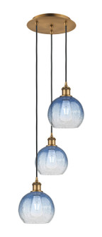 Ballston Three Light Pendant in Brushed Brass (405|113B-3P-BB-G483-8SB)