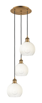 Ballston Three Light Pendant in Brushed Brass (405|113B-3P-BB-G483-8OP)