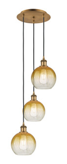Ballston Three Light Pendant in Brushed Brass (405|113B-3P-BB-G483-8AM)