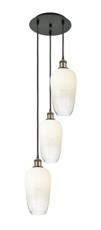 Ballston Three Light Pendant in Black Antique Brass (405|113B-3P-BAB-G484-7OP)